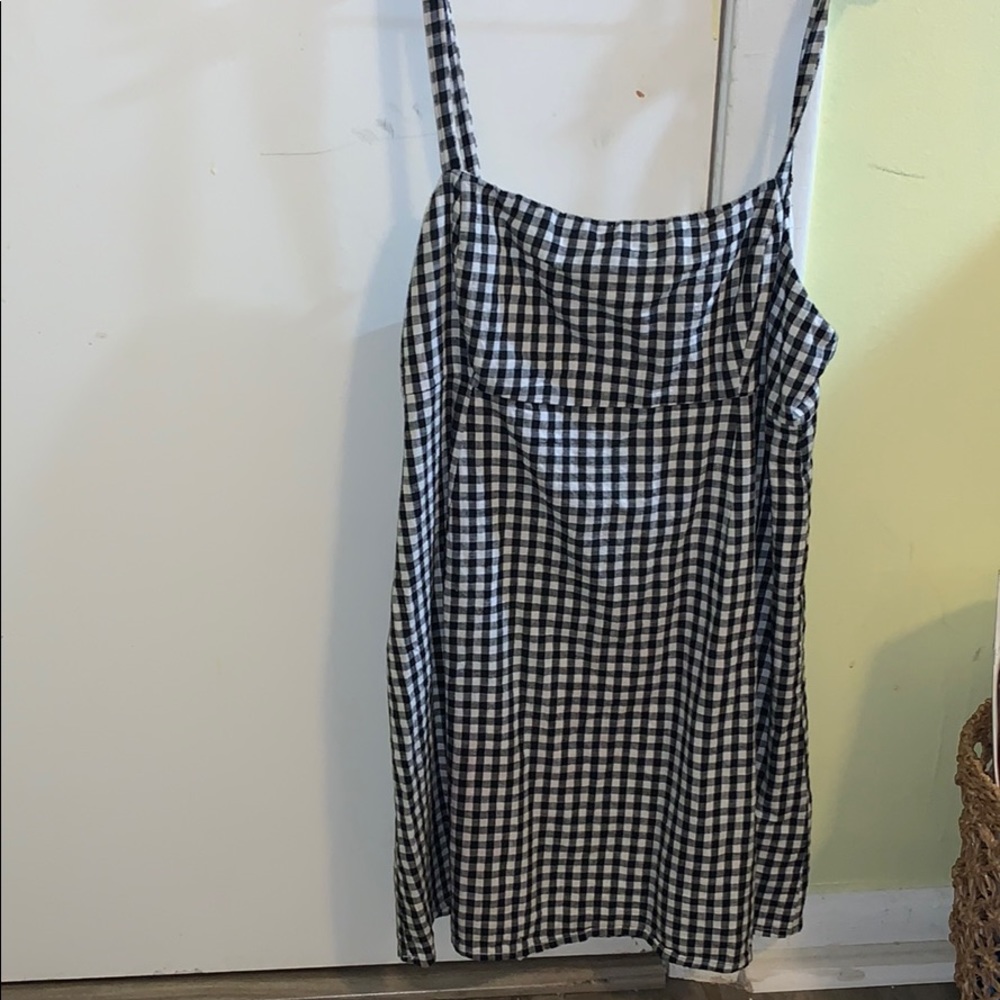 Urban Outfitters Black & White Plaid Mini Dress